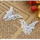 thumbnail image 4 of Pendientes de gancho colgantes con forma de mariposa de filigrana bañados en plata para mujer (mariposa de filigrana), 4 of 4