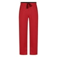 thumbnail image 4 of RYDCOT Men's Spring Pants Sports Gyms Sweatpants Fashion Casual Trousers Drawstring Sweatpants Red, 4 of 6