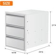 thumbnail image 3 of Outdoor Kitchen Drawers with Paper Towel Holder, 16" W x 21" H x 23" D Triple BBQ Access Drawers, Stainless Steel Flush Mountfor BBQ Island, 3 of 7