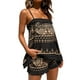 thumbnail image 2 of SAYOO , conjunto de 2 uds de verano bohemio para mujer, Tops sin mangas con flecos, conjunto de pantalones cortos elásticos y holgados, ropa informal Vintage de vacaciones SAYOO artístico, 2 of 9
