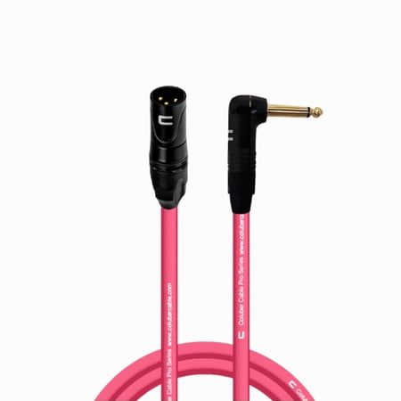 Coluber Cable - 3-Pin XLR Male to Right Angle 1/4" TS Unbalanced Mono Cable