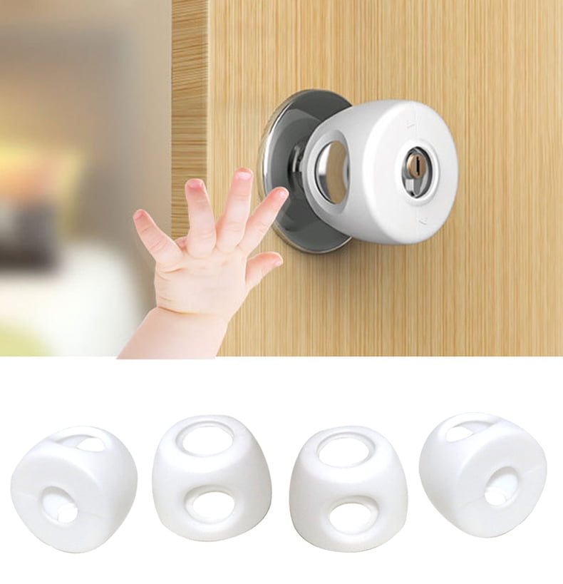 Door Knob Cover Plastic Antistatic Detachable Round Door Handle Cover