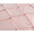 thumbnail image 5 of Chezmoi Collection Berlin Blush Pinch Pleat Full Comforter Set, 3-Piece, Soft Pintuck, Lightweight All Season Microfiber Bedding, 5 of 9