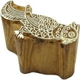 thumbnail image 1 of Indian Hand Carved Brown Wooden Textile Bird Stamp Blocks Woodblock, 1 of 3