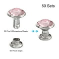 thumbnail image 3 of 50Pack Silver Pink 8mm/0.31" Leathercraft Rivets for DIY Leather Craft Making, 3 of 6