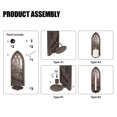 thumbnail image 4 of Juego de 2 Apliques de Pared para Velas de Hierro Gótico AimtoHome, 4 of 8