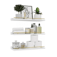 thumbnail image 1 of Repisas Flotantes  Madera Estantes 3pcs Malubero, Blanco, 1 of 5