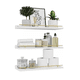 thumbnail image 1 of Repisas Flotantes  Madera Estantes 3pcs Malubero, Blanco, 1 of 5