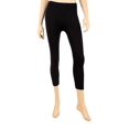 thumbnail image 1 of LAVRA Femmes Capri Mollet Longueur Couleur Leggings-Noir, 1 of 2