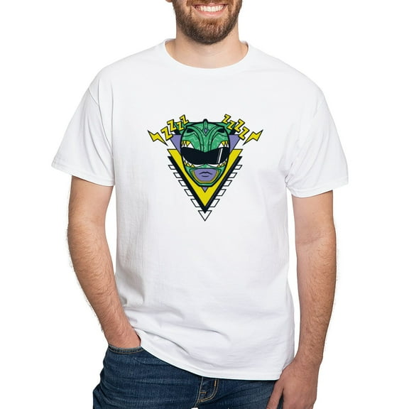 CafePress - Power Rangers Green Ranger Zzz Men's Value T Shirt - Men's White Classic Cotton T-Shirts