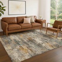 Addison Rugs Chantille Indoor/Outdoor Transitional Abstract Khaki Machine Washable Rectangle Rug, 3' x 5'