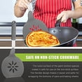 thumbnail image 4 of Homi Styles Jumbo Nylon Pancake Spatula | Wide Non-Stick Slotted Blade with Floral Cut-Out Design - Great for Pancake Flipper, and Egg Turner | 15 x 6.5 Inches (Gray), 4 of 8