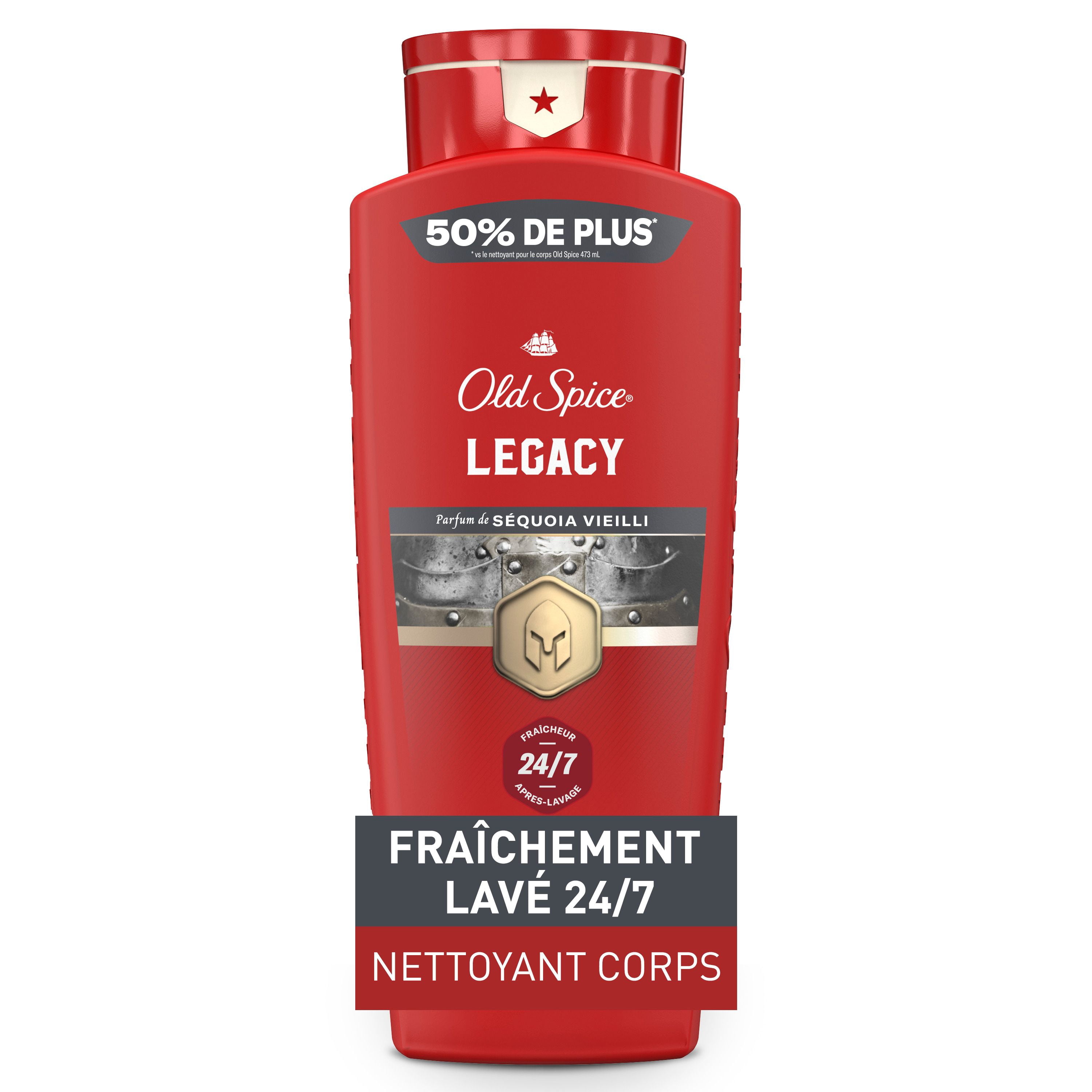 Old Spice Red Collection Body Wash for Men, Legacy Scent, Refreshing Clean, Moisturizing Formula, Long-Lasting Fragrance, 709ml
