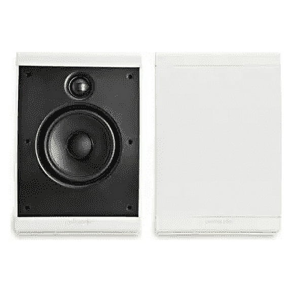 Polk Audio OWM3 Wall and Bookshelf Speakers | The Most High-Performance Versatile Loudspeaker | Paintable Grilles (Pair, White)