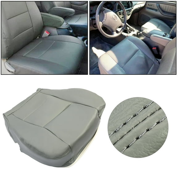Kojem Driver Bottom Seat Cover Synthetic Leather Gray for Toyota Tundra Sequoia 2000-2004