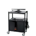 thumbnail image 3 of Safco Steel Adjustable AV Cart With Cabinet in Black, 3 of 3