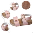 thumbnail image 7 of Girls Flat Sandals Casual Platform Nonslip Walking Shoes Fashion Metal Decor Slingback Sumemr Dress Shoes Pink 7 Toddler, 7 of 7