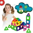 thumbnail image 4 of Discovery Kids Magnetic Tiles Set, with 12 Triangles And 12 Squares, 24-pieces, 4 of 8