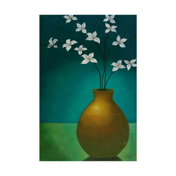 Trademark Fine Art 'Small Floral Vase 3' Canvas Art by Pablo Esteban
