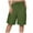 Green, variant on vigerkar Bermuda Shorts for Women Knee Length Elastic Waist Drawstring Loose Wide Leg Shorts Summer Casual Beach Clothes 2025 Blue, M