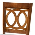 thumbnail image 4 of Bowery Hill Gray Upholstered Walnut Finished Wood 2-Piece Bar Stool Set, 4 of 9