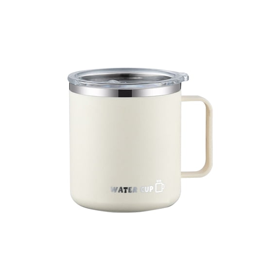 14 oz Stainless Steel Insulated Coffee Mug with Handle, Leak-Proof Push Lid Vacuum Cup for Office, Home & Travel, Keeps Drinks Hot & Cold