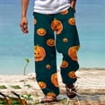 thumbnail image 3 of SNOWSONG Pants for Men, Halloween Pants Men's Loose Fit Sweat Pants Halloween Pumpkin Beach Pants with Pockets, Baggy Pants Men, Halloween Pajamas, 1X Pants, B M, 3 of 5