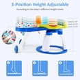 thumbnail image 5 of INFANS 3 in 1 Walk Around Baby Activity Center, Baby Walker with Play Table, Wheels, Detachable Seat Cushion, 3 Adjustable Heights, Learning Toys for Boys Girls Aged 6-36 Months, 5 of 9