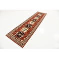 thumbnail image 2 of Unique Loom Taftan Collection Geometric Tribal Runner Rug, 2 7 Inch x 10 Feet, Terracotta/Ivory, 2 of 5