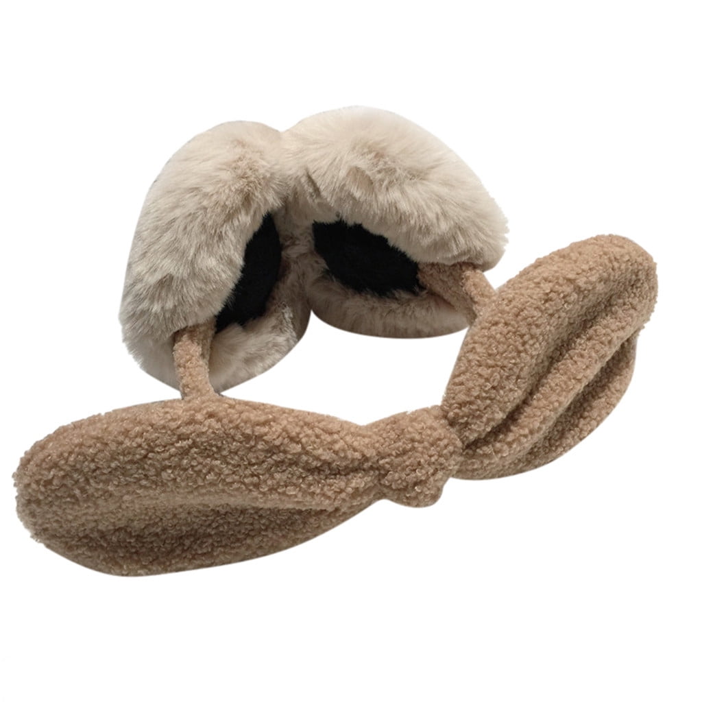Roseonmyhand Women Funny Winter Earmuffs Faux Fur Headband Rabbit Ear