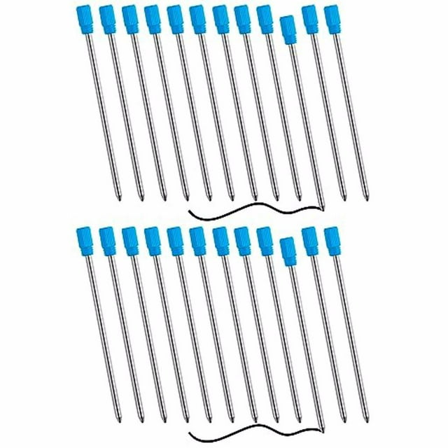 relayinert 24piece Metal Pen Refill With Durable Ink Smooth Writing Easy To Wide blue