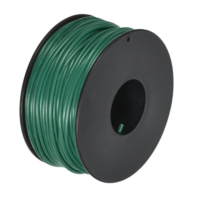 Uxcell Fil de Raccordement 22AWG 30m/100 Pieds Vert, Fil Électrique UL1007 Bobine