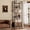 Rustic Brown, variant on MONVANE Farmhouse Bookshelf and Bookcase with Doors, Crosshatch Design, 4 Shelves, 1 Pack, Black