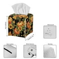 thumbnail image 3 of Psesaysky Thanksgiving Tissue Box Cover, Modern PU Leather Square Tissue Box Holder for Creative Decorative, Ideal for Bathrooms/Office/Car/Nightstand/Dining Table, Pumpkin Sunflower, 3 of 7