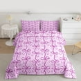 thumbnail image 2 of jejeloiu Pink Bowtie Ribbon Twin Comforter Sets,Kawaii Bowknot Bow Bedding Set For Girls Teens Reversible 2 Pieces, 2 of 8