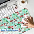 thumbnail image 4 of 31.5x15.7 Inch Gaming Mouse Pad, Non-Slip Stitched Rubber Desk Mat for Desktop & Laptop,Christmas Santa Elf HO Light Blue Pattern, 4 of 6
