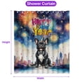thumbnail image 5 of Happy New Year with French Bulldog Fireworks Holiday Xmas Winter 2025 Shower Curtain Dog Lover Gifts Waterproof Bathroom Bathtub Curtain - 00025, 5 of 5