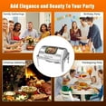 thumbnail image 7 of EVGTTI 9 QT Roll Top Chafing Dish Buffet Set with Visable Lid, 1 Full Size, 2 Half-Size Chafing Server Dish Catering Food Warmer for Parties, Wedding, Birthday, Christmas, 7 of 7