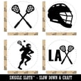 thumbnail image 2 of Lacrosse LAX Crossed Sticks Helmet Player Rubber Stamp Set for Scrapbooking Crafting Stamping - Small 3/4 Inch, 2 of 7