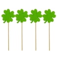 thumbnail image 6 of GOOHOCHY 20 Pcs Four Leaf Card Felt Cake Decorations 20pcs Green, 6 of 8