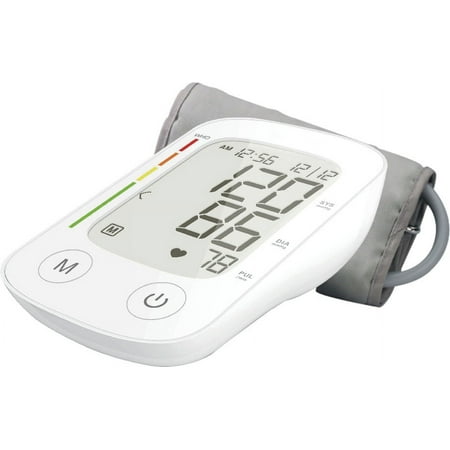 NatureSpirit English and Spanish Talking Up Arm Blood Pressure Monitor with Extra large Cuff