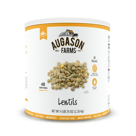 Augason Farms Lentils 4 lbs 15 oz No. 10 Can
