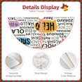 thumbnail image 4 of Daiia Hello Drawing Merry Christmas Tree Skirt , Xmas Large Lace-up Tree Skirt, Santa Snowflakes Rustic Home Decorations New Year Party Farmhouse Decor-30", 4 of 7