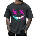 thumbnail image 1 of T-Shirts à Col Rond pour Hommes Séchage Rapide Imprimé Polyester, Coupe 3D Col Rond Haut Athlétique pour Gym, Course, Cyclisme & Décontracté, 1 of 1