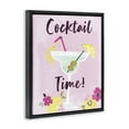 thumbnail image 3 of Stupell Industries Eclectic Pink Cocktail Time Black Floating Frame Canvas Art, 17 x 21, by Angela Nickeas, 3 of 8