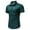 Green#13, variant on Handshe Men's Casual Slim Printed Button - Lapel Short - Sleeve Shirt