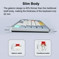 thumbnail image 3 of iBlancod Wireless Mechanical Keyboard 84 Keys 2.4G+BT5.0+Type-C 3 Connections 75% Low Profile Layout Keyboards 15 Effect 5 Brightness Levels for Tablet Laptop Smartphone Gateron Red Switche Light gray with Short Red Axis, 3 of 7