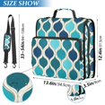 thumbnail image 2 of FORMRS Zipper Binder with Shoulder Strap 2-inch Ring 500 Sheet Capacity File Bag, Blue Geometric Pattern, 2 of 5