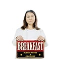 thumbnail image 3 of Breakfast 11 Inch x 17 Inch Novelty Plastic Sign Bacon Eggs Coffee Please Durable Weatherproof UV Protected Perfect for Kitchens Diners Cafes Fun Gift for Foodies Cooks Families, 3 of 6