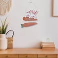 thumbnail image 3 of Wooden Double Bunny With Carrots Hanger, 3 of 3